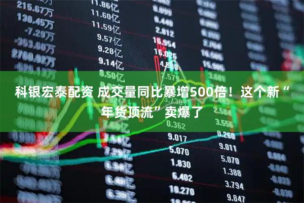 科银宏泰配资 成交量同比暴增500倍！这个新“年货顶流”卖爆了